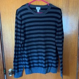 Black & Gray Striped Top